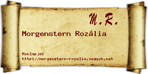 Morgenstern Rozália névjegykártya
